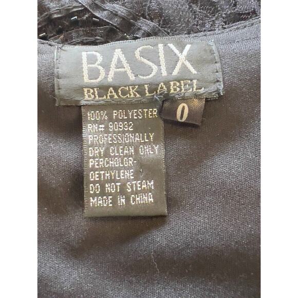 Basix Black Label Sequin Embellished Mini Dress Formal Wear Size 0 - Picture 9 of 10